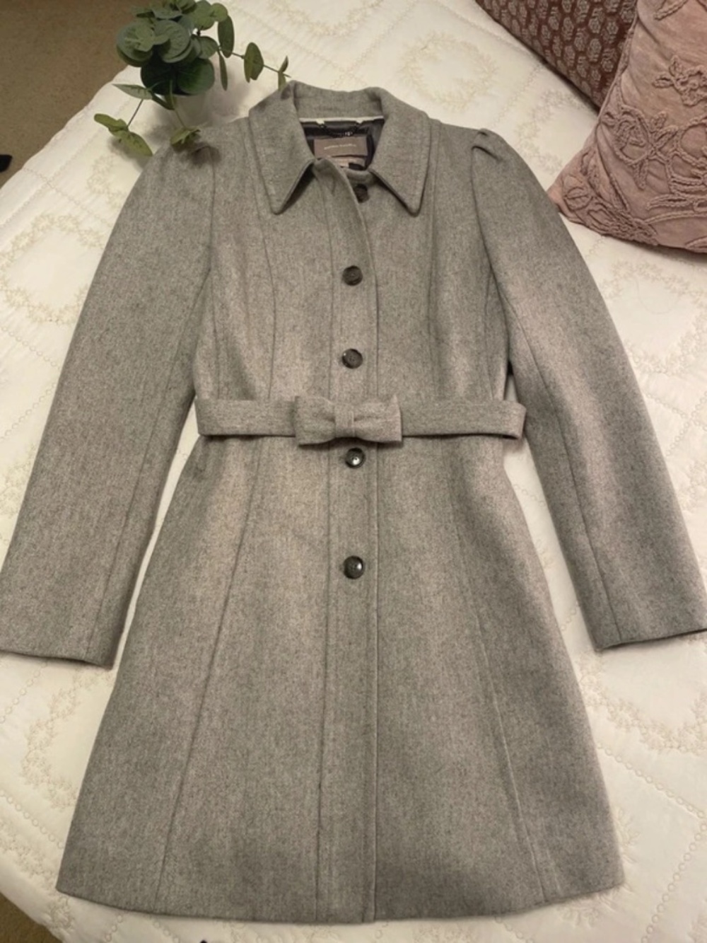 Banana Republic Grey Peacoat